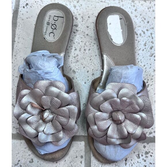 Boc Born Concept Windflower Gold Slip On Sandals Size 10 - Picture 4 of 13